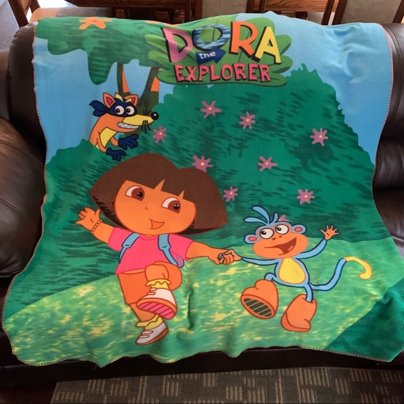 Dora The Explorer Kids Adorable Fleece Throw Blanket - Picture 14 of 16